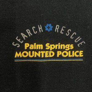Palm Springs Mounted Police Search & Rescue Black Graphic Tee